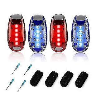 Światła bezpieczeństwa LED (4 pack) Klips na światłach stroboskopowych / ostrzegawczych dla biegaczy, psów, rowerów, łodzi, spacerów, wózka, akcesoriów o wysokiej widoczności dla odblasków