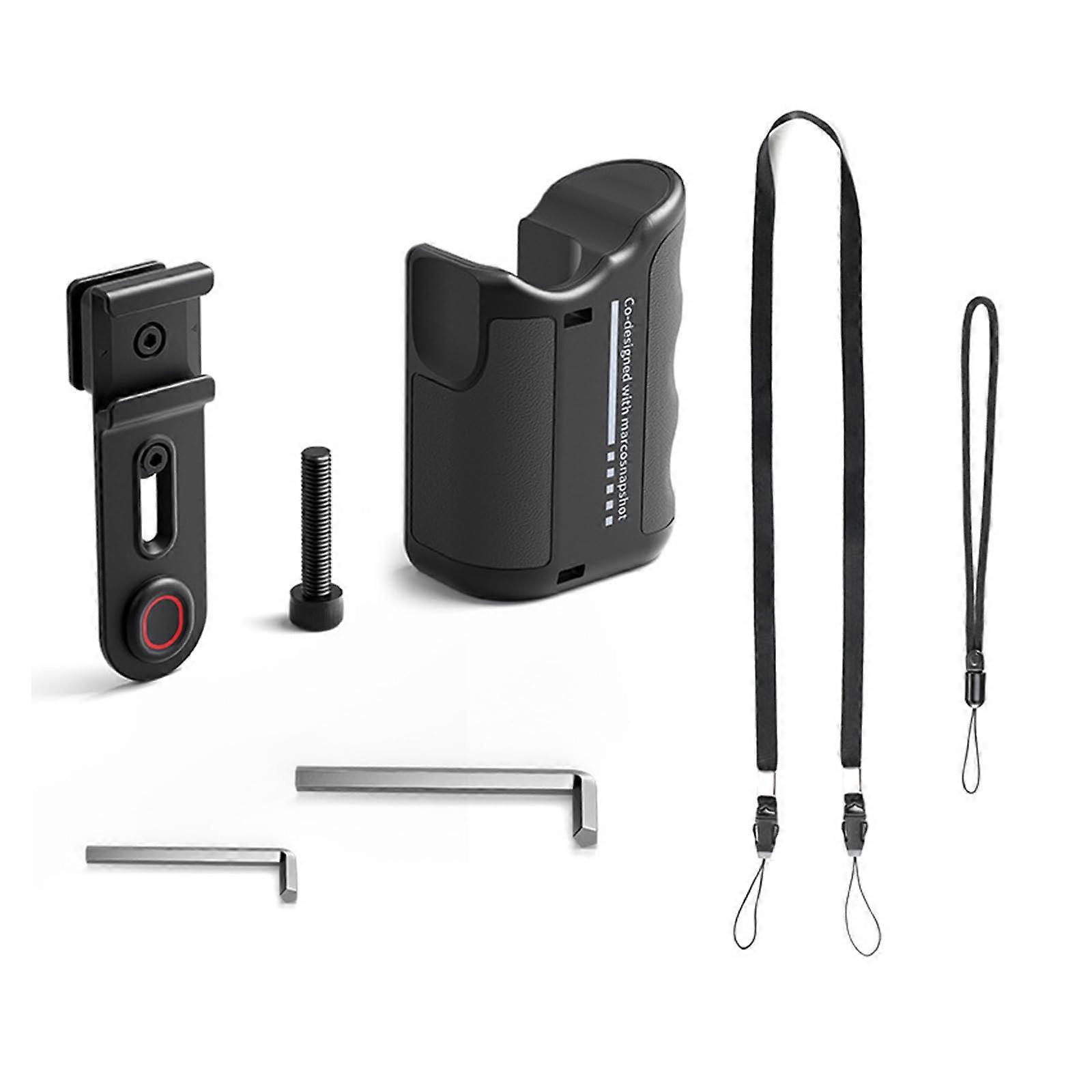 Adjustable Action Camera Side Handle Grip with Shutter Button and Ergonomic Rubber Design