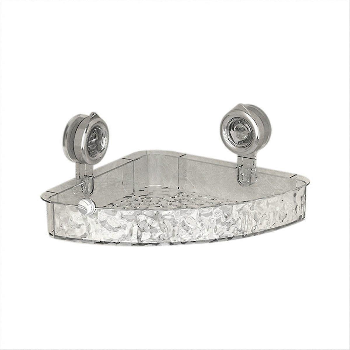Glacier Pattern Suction Cup Shelf,transparent Fan style