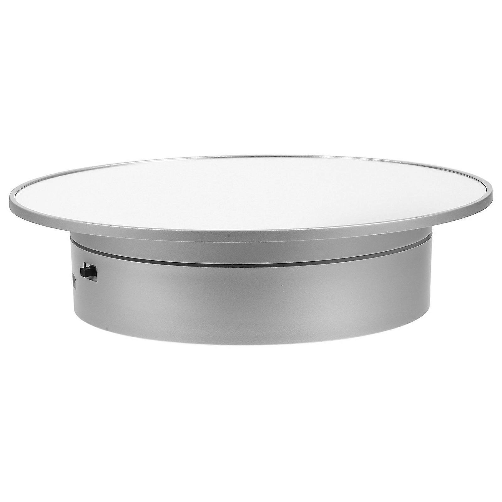Display Stand Rotating Platform Silver 20.00X20.00X5.00CM 360 Degree Rotation 1 Set