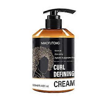 Creme modelador de cachos com óleo de rícino preto para cabelos cacheados, com hidratação profunda e controle do frizz, 100ml