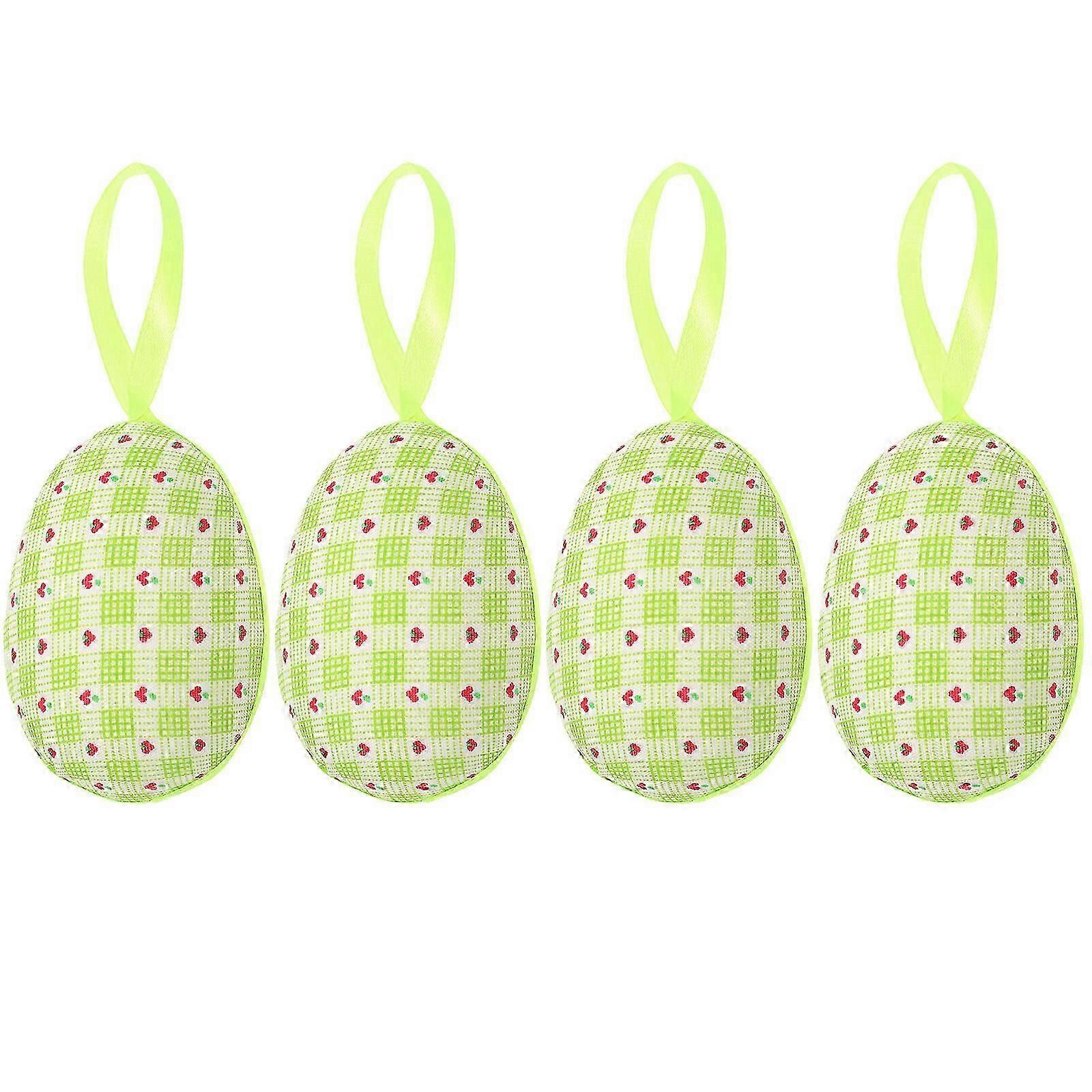 4pcs Easter Hanging Egg Ornament Easter Egg Pendant Easter Tree Hanging Pendant Easter Decoration