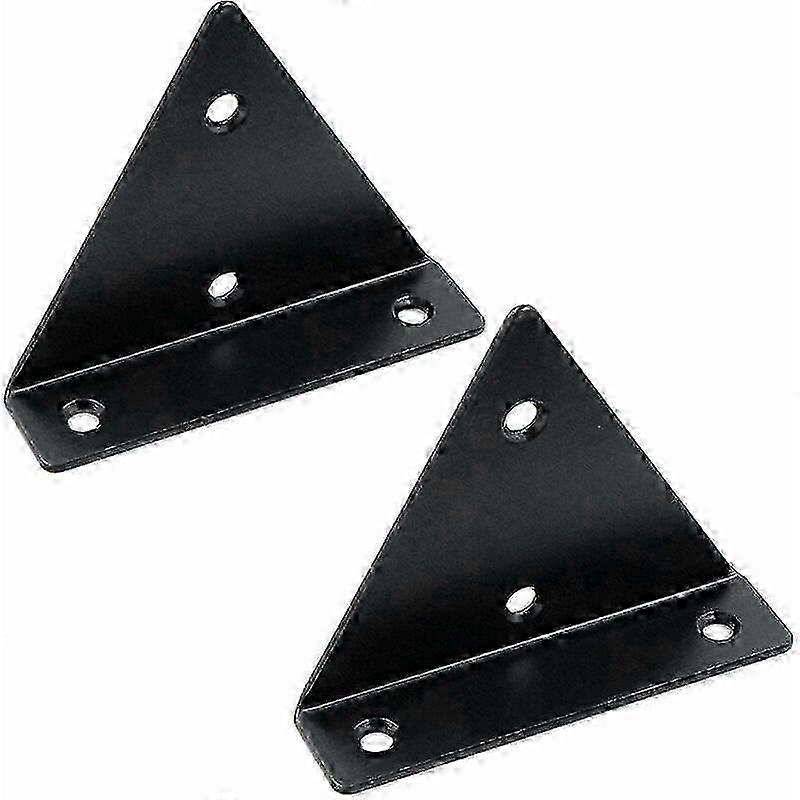 Wall Mounted Shelf Bracket Set - 2-Piece Black Carport Support & Fixing Kit
