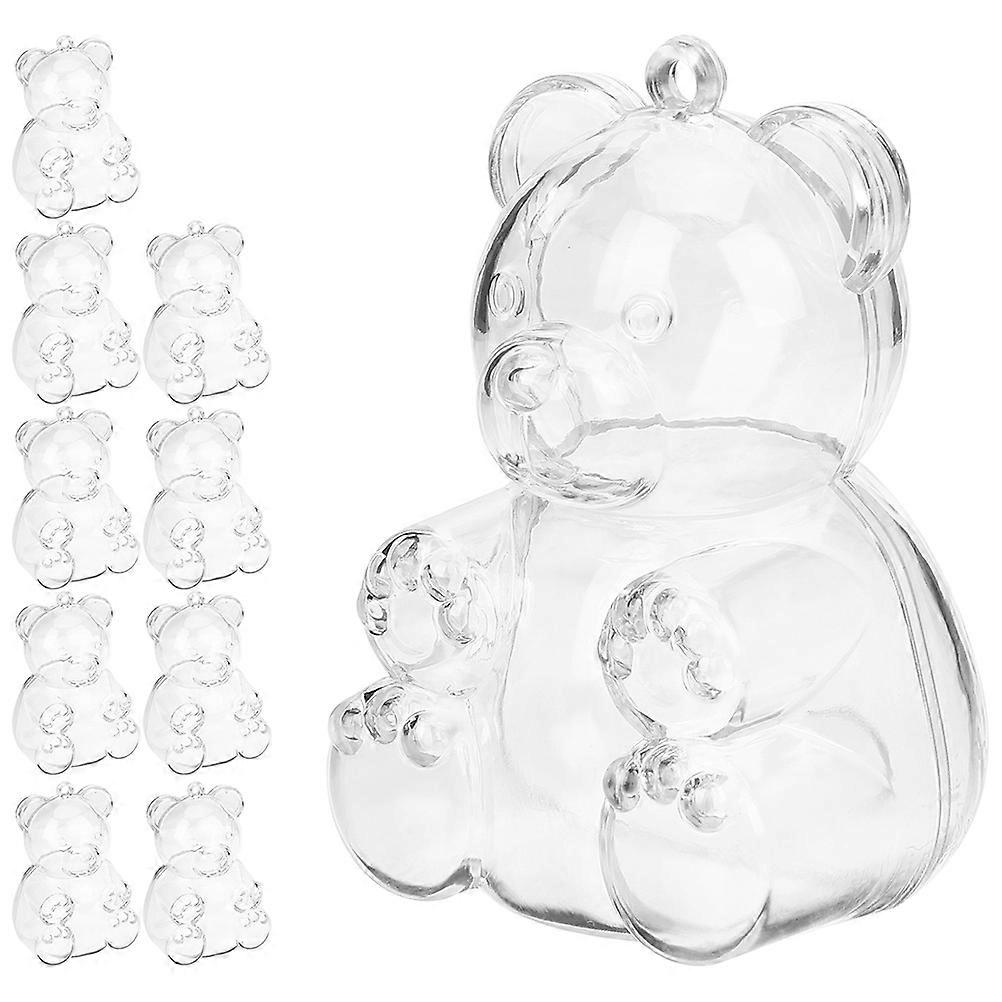 Transparent Bear Candy Boxes Candy Packing Boxes for Home 70 Pieces
