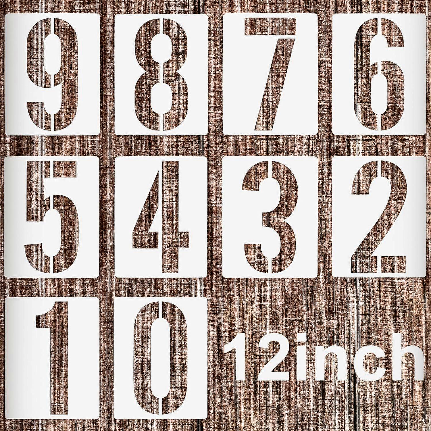 Large Number Stencils - Reusable Plastic Stencils for Ad Numbers