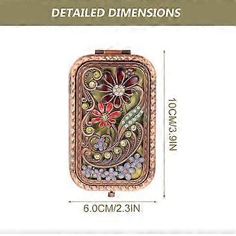 Chemical Makeup Mirror Women Dual-Sided Compact Folding Mirror