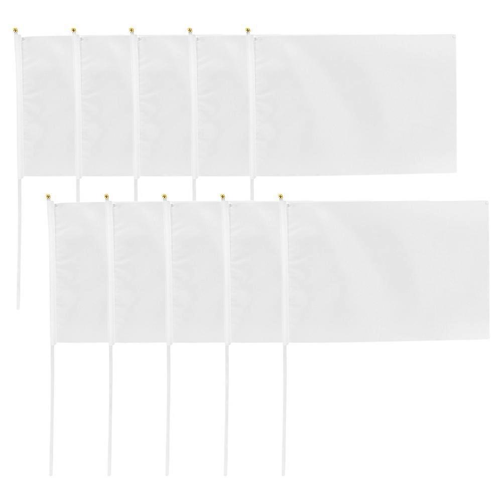 Small Hand Flags Blank Flag for Party 50Pcs DIY Handheld Flag Set