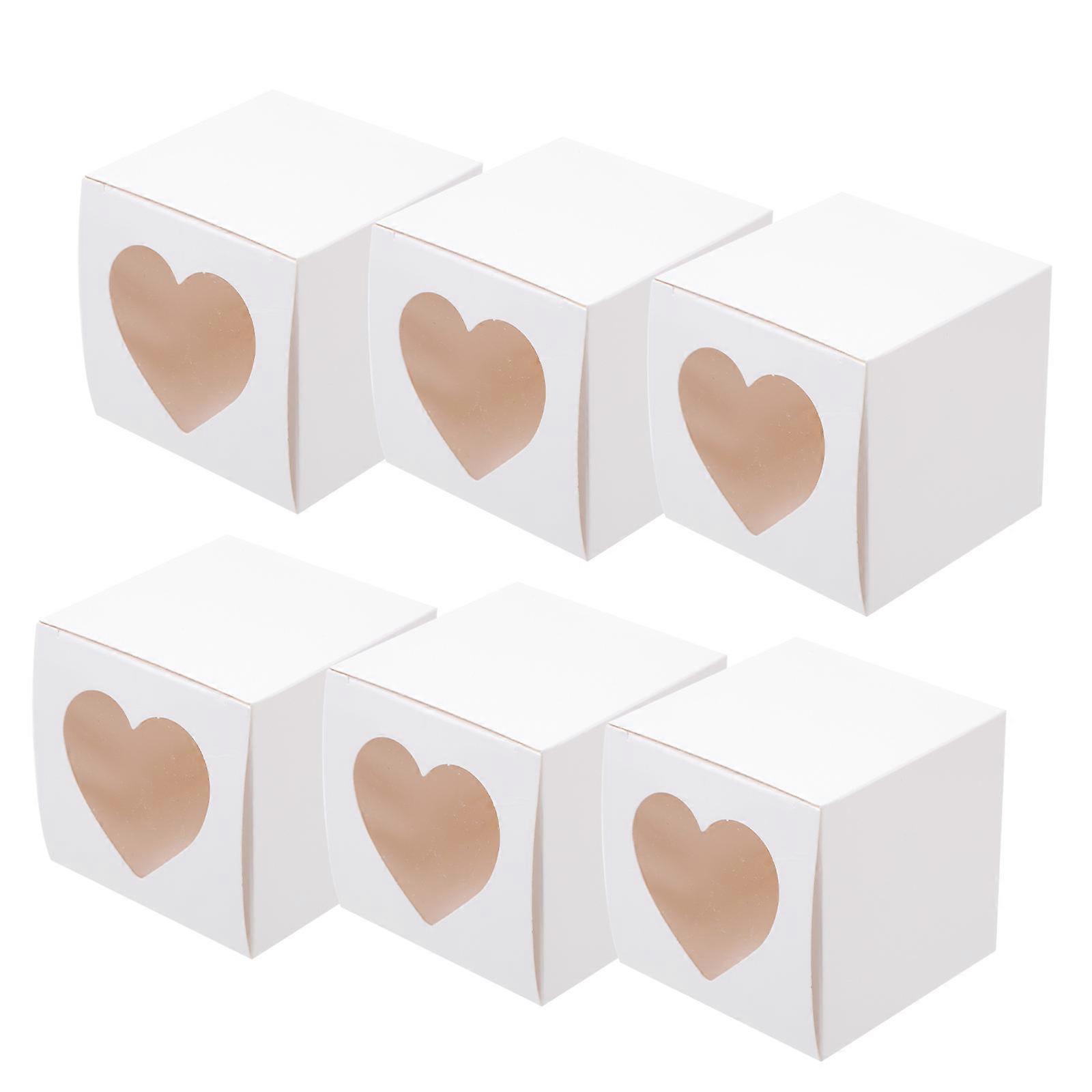 12Pcs Wedding Candy Boxes for Storage White Paper Cupcake Boxes