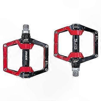 Ultralette CNC aluminiumslegering flade pedaler til MTB landevejscykling med skridsikker platform og lejer