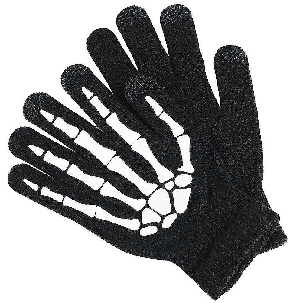 Skeleton Pattern Gloves for Warming Keeping 1Pair
