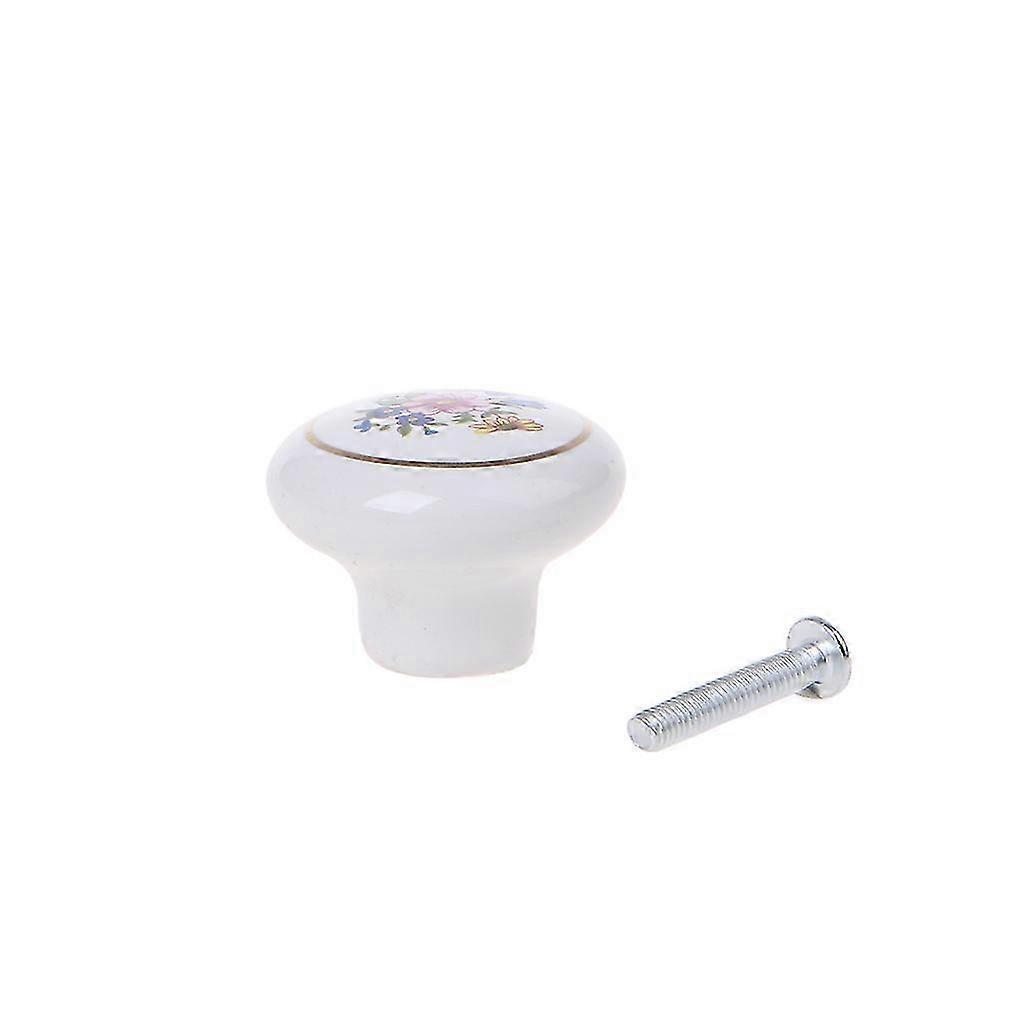 Ceramic Kitchen Door Knobs Cabinet Drawer Cupboard Locker Pull Handle