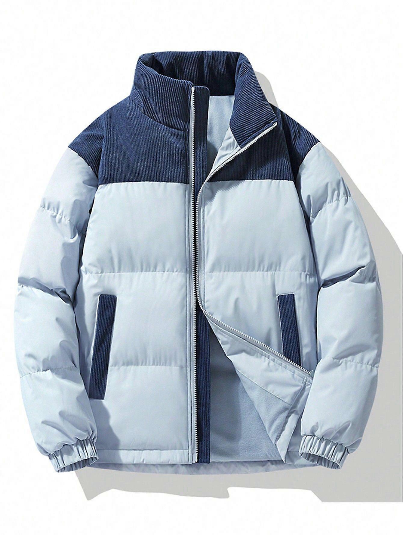 Hommes Deux Tons Zip Up Doudoune
