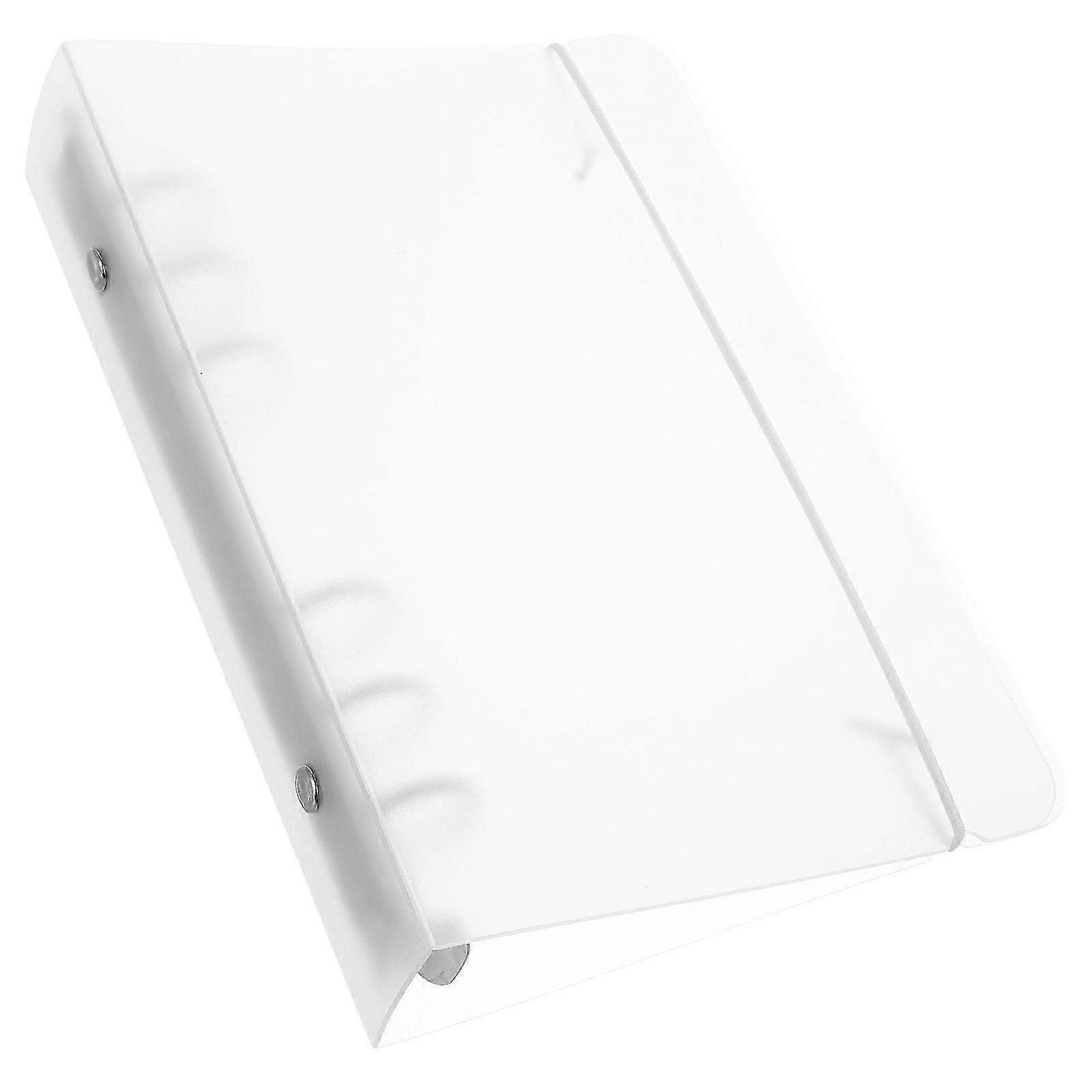 A6 Round Ring Binder Cover, Plastic Loose Leaf Folder for Office School Document Organization