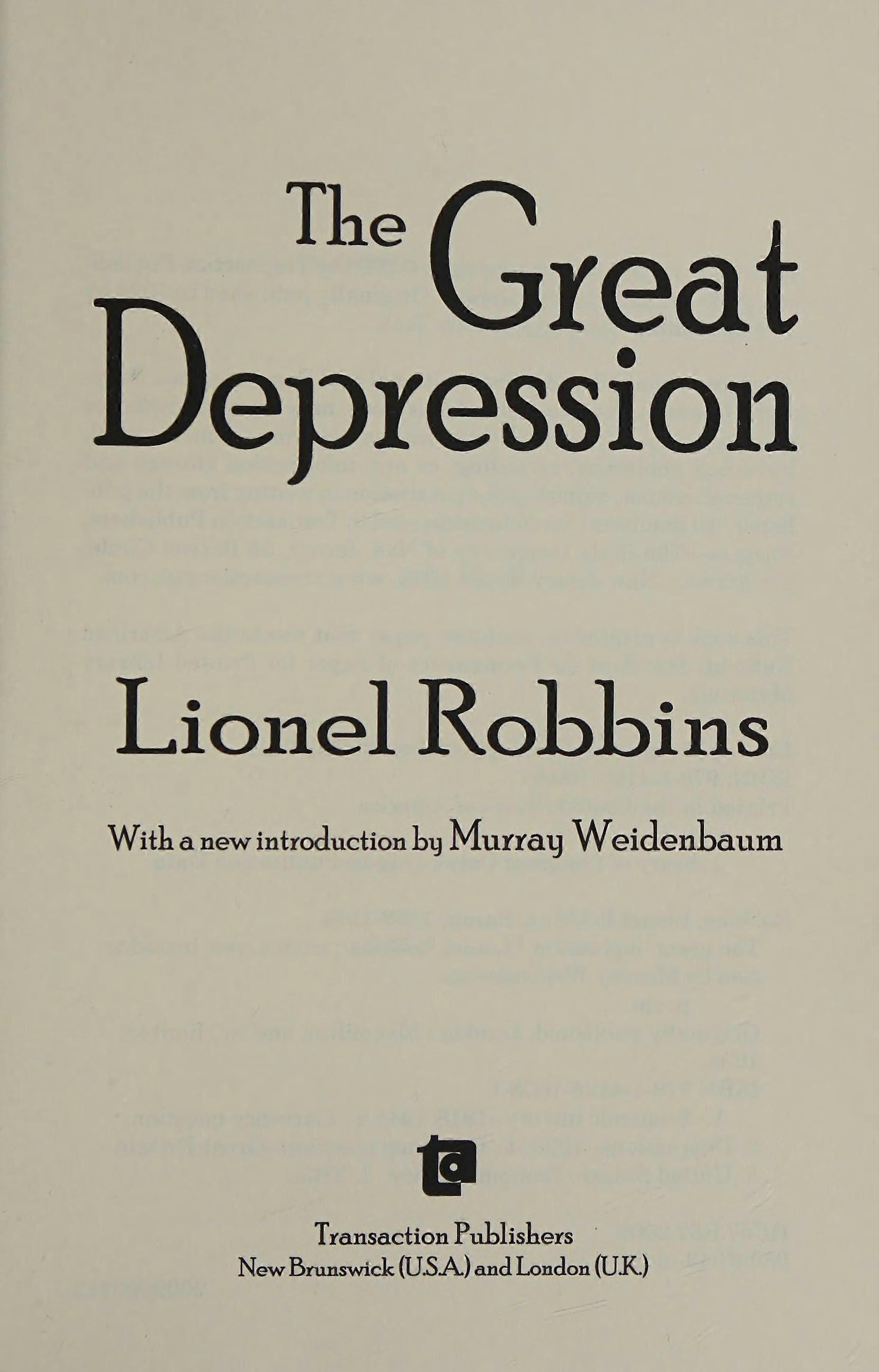 The great depression