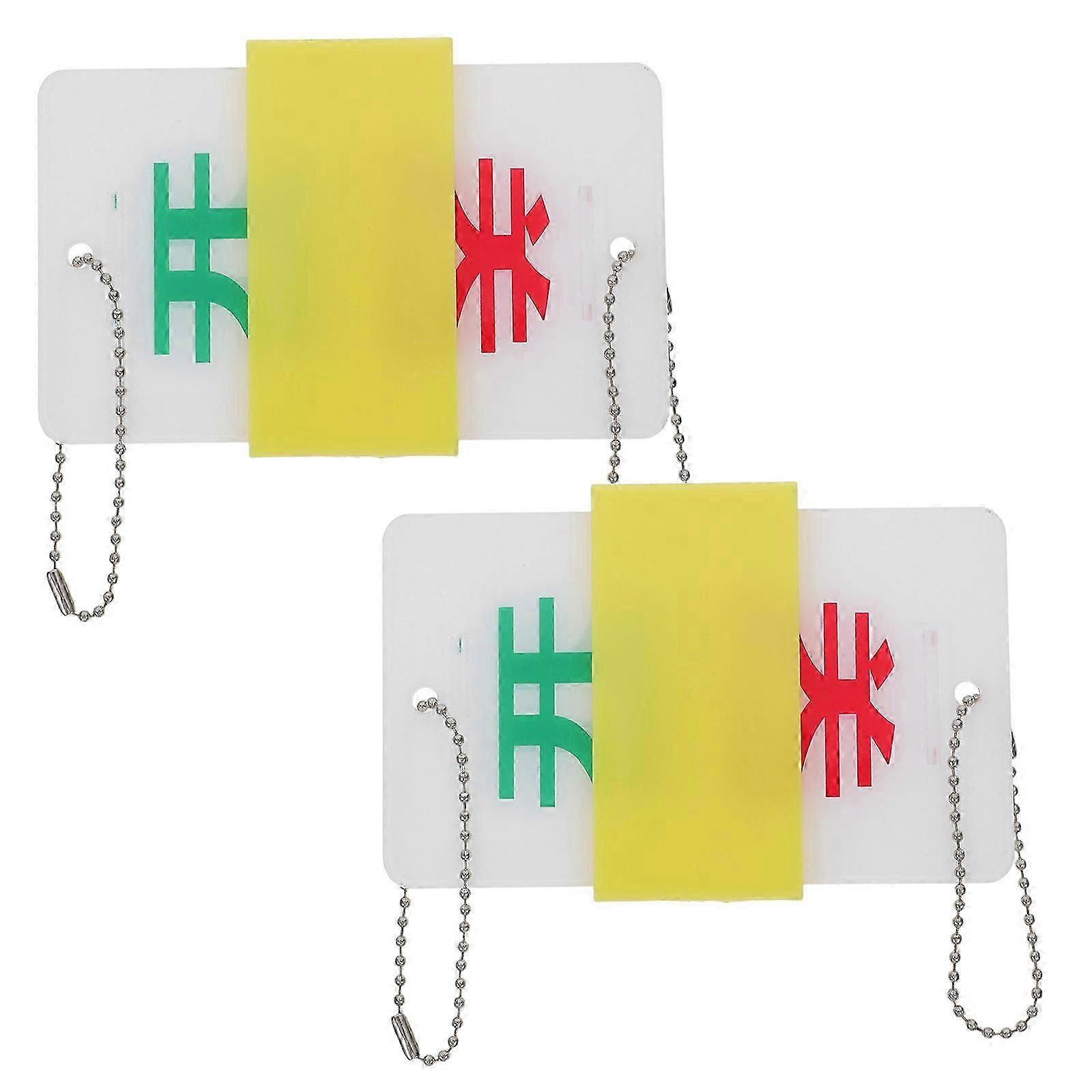 Acrylic Valve Open Close Status Indicator Signs, 2Pcs