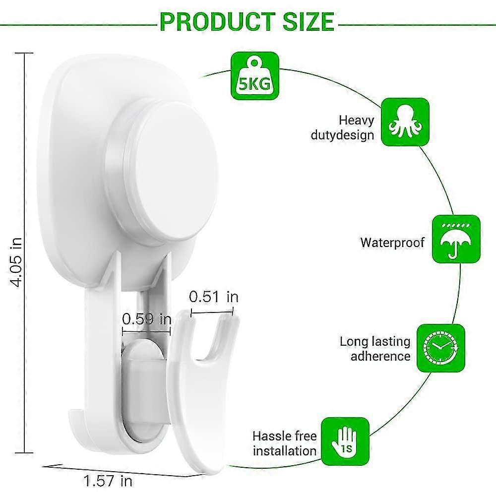 Suction Hooks Strong Vacuum Suction Cup Hooks Drill-free Removable Plastic Hooks Strong