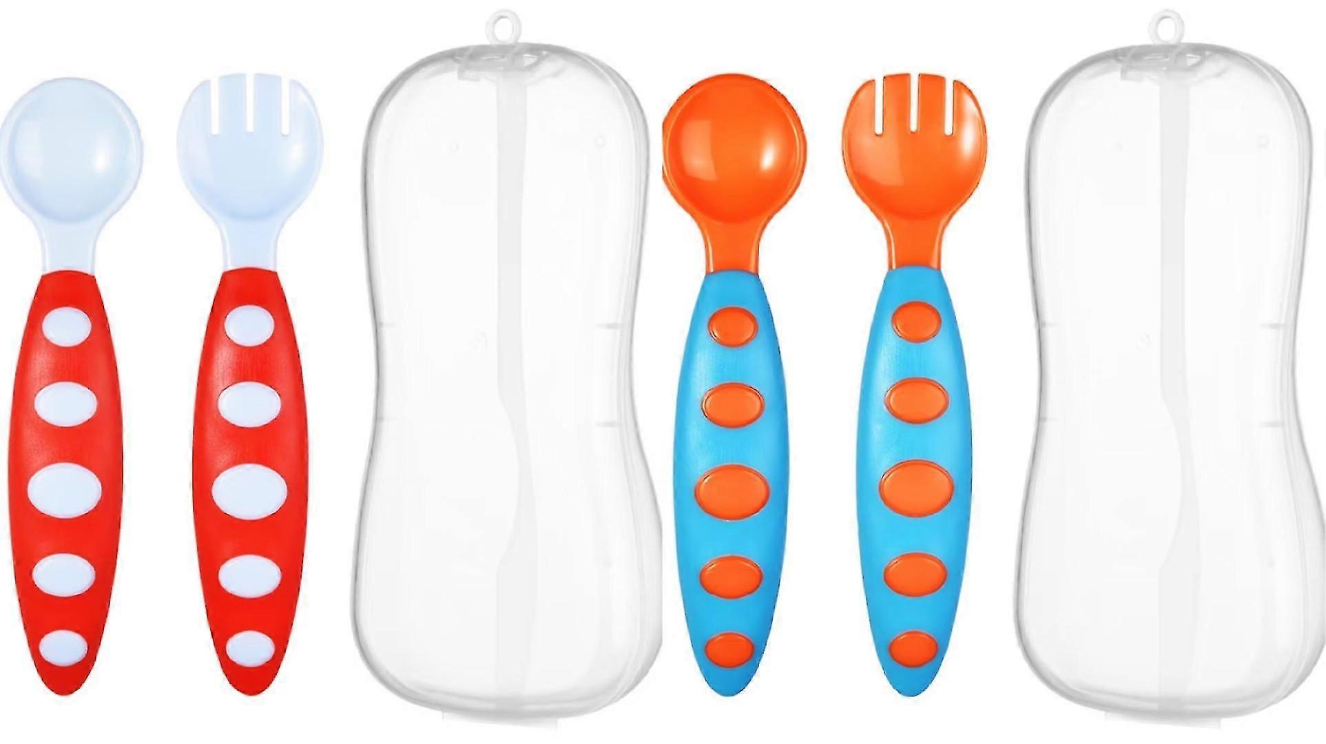 Toddler Forks And Spoons,4 Packwith Box