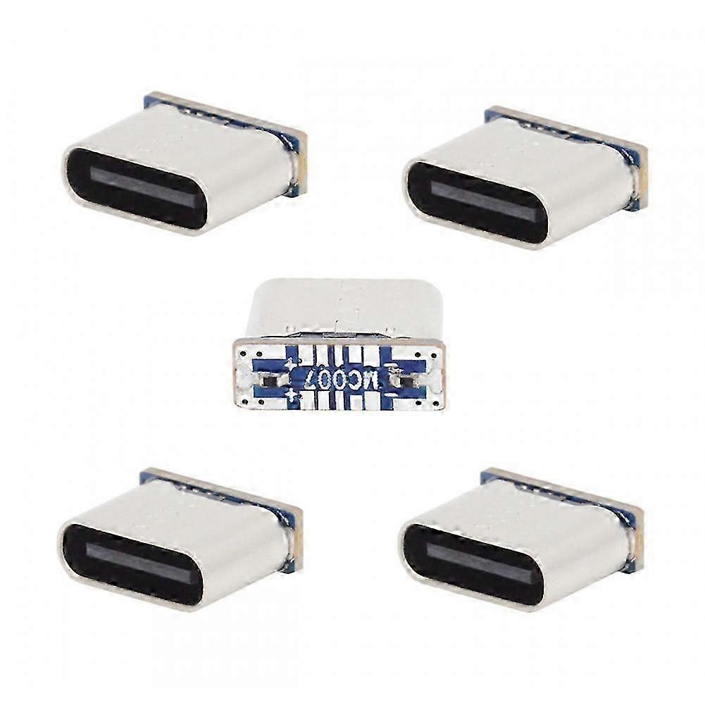 5PCS C Female Adapter Type C Female Jack 5PIN SMD SMT Type-C Socket Charging Port compatible for PCB Welding DI