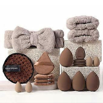 Set mit 20-40 Make-up-Pinseln und -Schwämmen, inklusive Beauty-Ei und braunem Make-up-Schwamm (20 Stück).