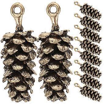 10Pcs Legierung Tannenzapfen Charms DIY Charms Anhänger Armband Halskette Schmuckherstellung Zubehör
