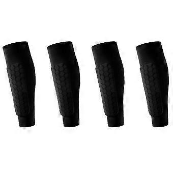4X Outdoor Soccer Shin Guard Pads Football Shin Guard Pads Honeycomb Running Calf Protective Gear Protective Gear