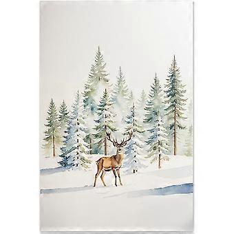 Watercolor Snowy Evergreen Trees Winterest Puzzle CYQL-036