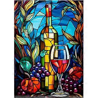 Stained Glass Wine Jigsaw Puzzle SQZ246