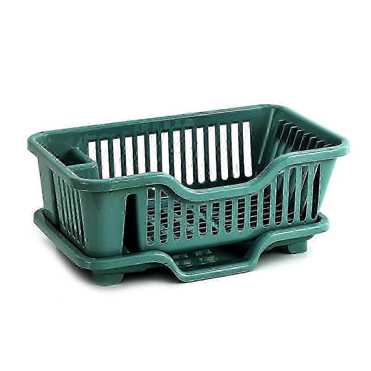 Dish Drying Rack-Dish Rack with Auto-Drain Organizer A