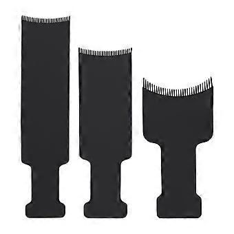 Highlighting Boards 3Pcs Flat Surface Sharp Edges Curved Comb Teeth Ergonomic for Hair