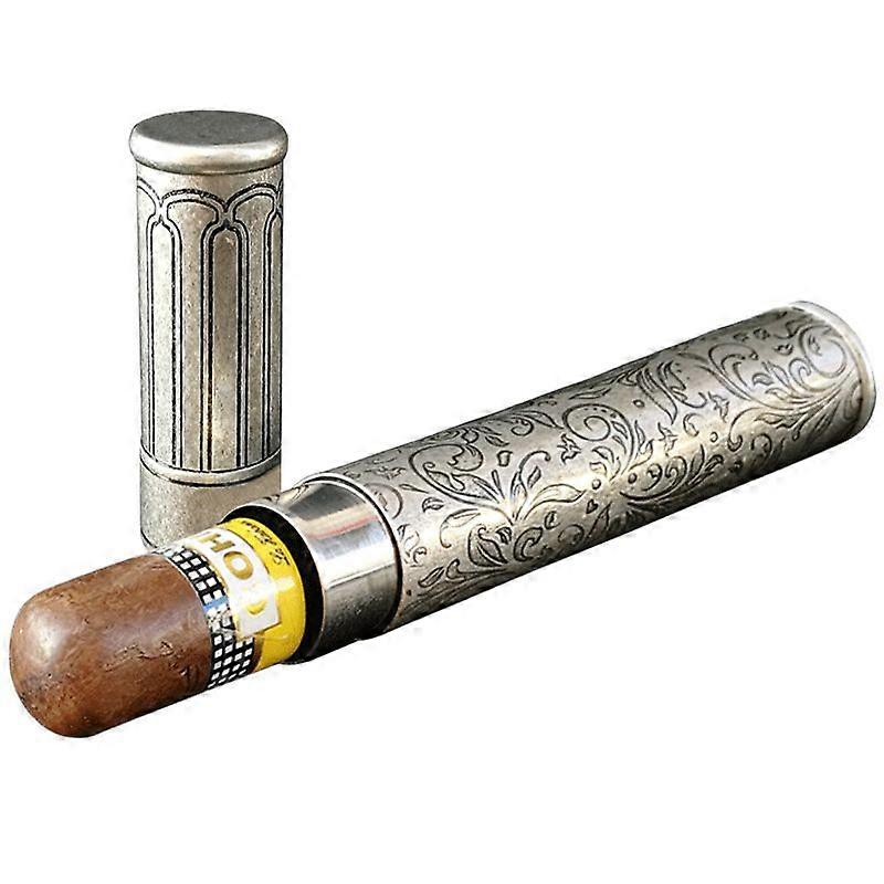 Single Pack Roestvrij Staal Sigaar Moisturizing TubeSilver