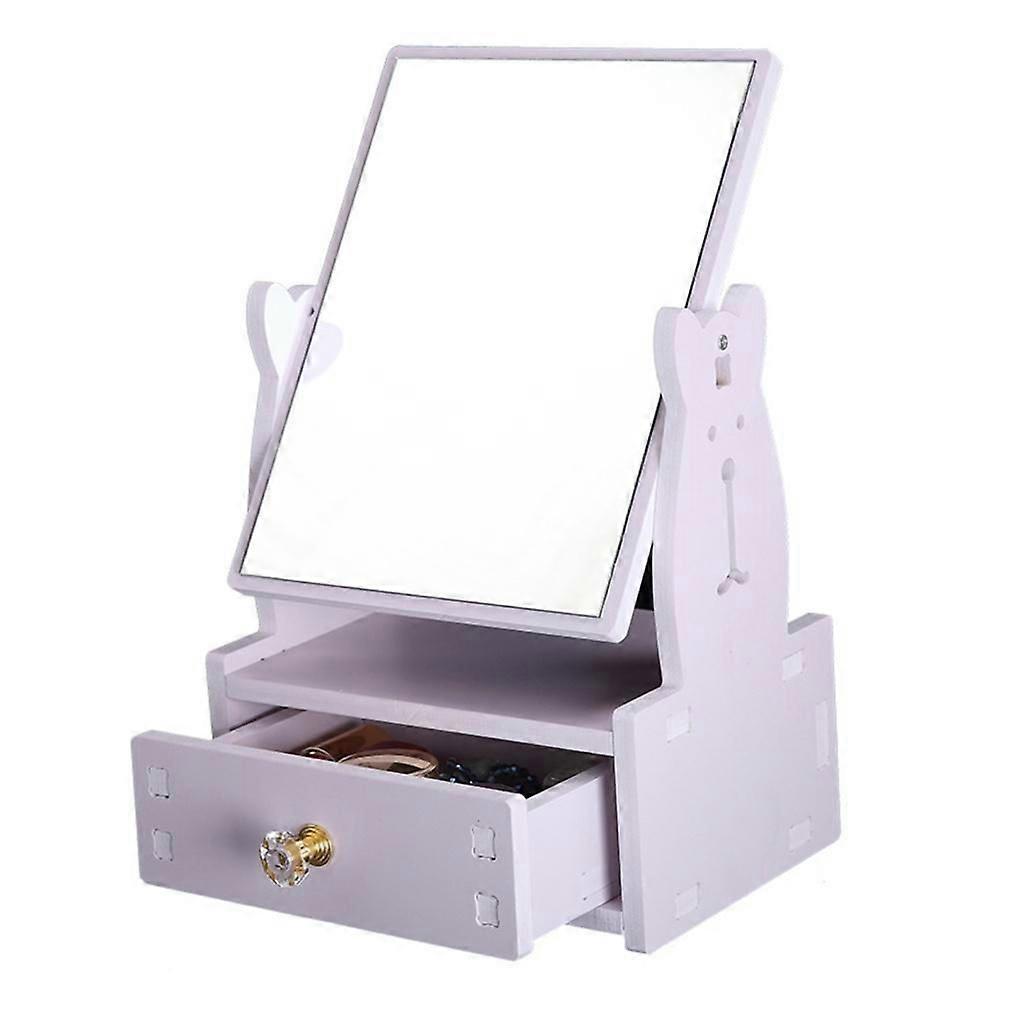 Square Makeup Table Mirror Storage Large Dressing Cosmetic Mirror