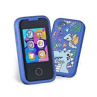 Brinquedo educativo infantil em formato de telefone com câmera dupla