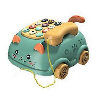 Cute Cat Face Baby Phone Toy with Sound & Light, Interactive Educational Telephone Toy for Parent-Child Play premium