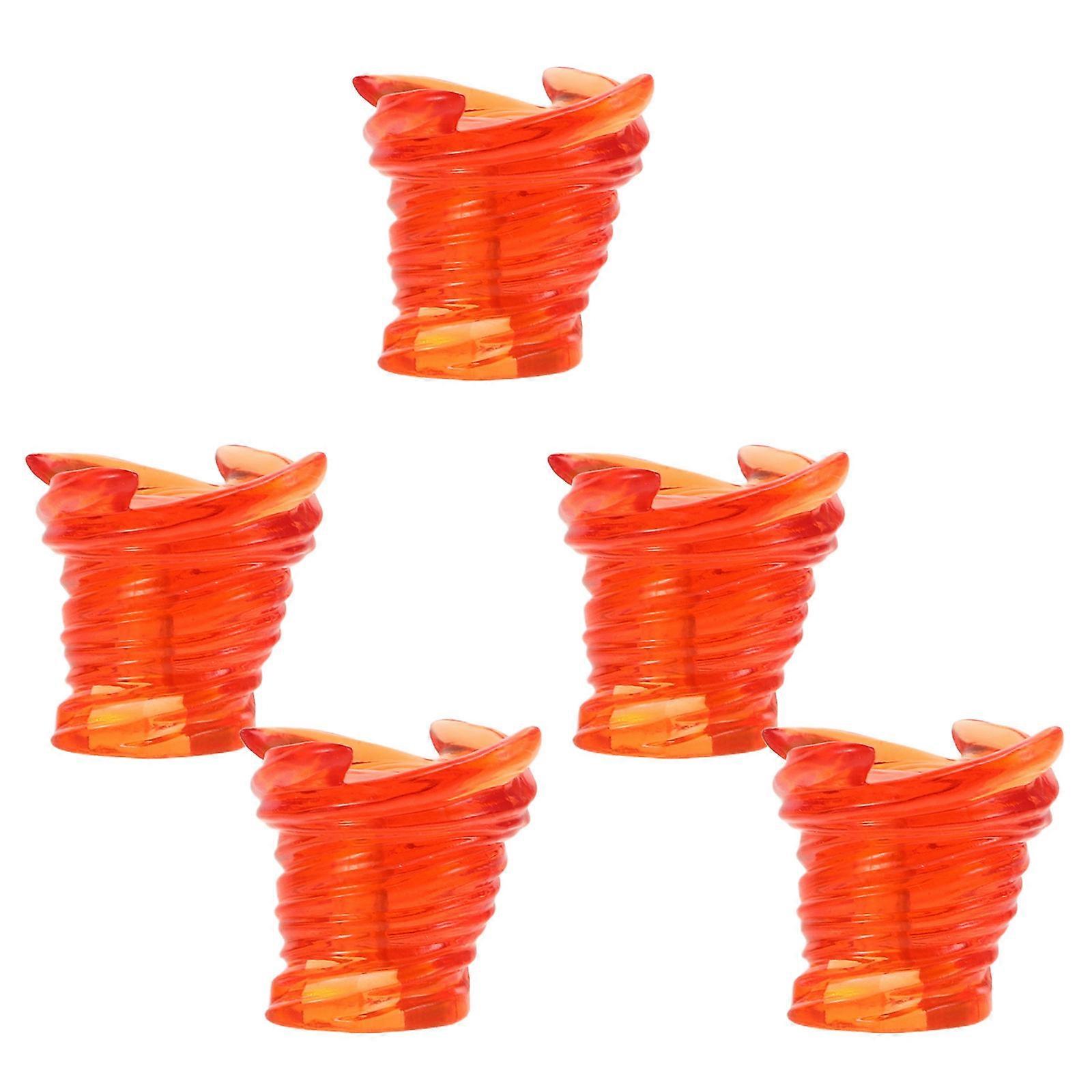 Tornado Model Effect Small Tornado Model for Decoration 5Pcs Orange ABS Plastic