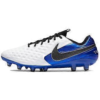 Nike Tiempo Legend 8 Elite AG Pro Low Top Soccer Shoes White/Blue BQ2696-104
