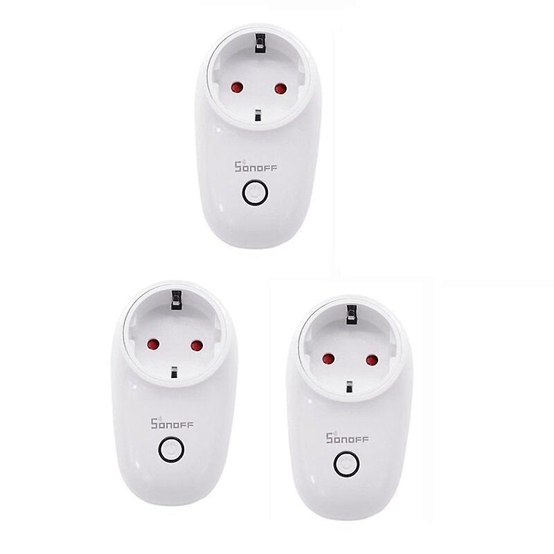 Smart Wifi Socket De Wireless Plug Power Sockets Smart Home Switch Work With Alexa Google Assistant Ifttt,3pcs S26 10a Ac90v-250v