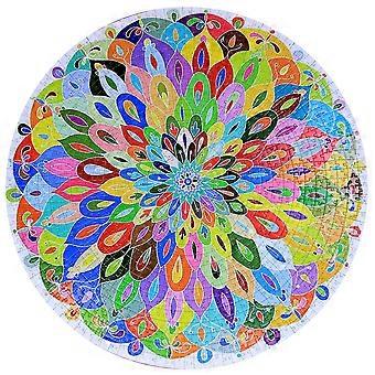 1000 Piece Round Jigsaw Puzzle for Adults Gradient Color Challenge with Precision Cut Durable Board