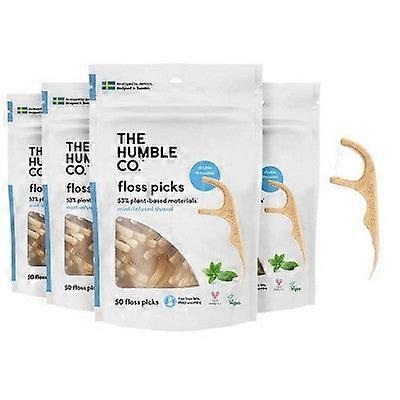 The Humble Co. Plant-Based Dental Floss Picks Mint 50ct 4pk