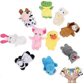 10pc Bright Cartoon Animal Puppets