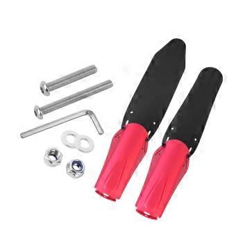 Bike Mudguard Set with Telescoping Front and Rear Sections, Broad Mudguards to Help Block Mud and Water During Cycle Use  Red
