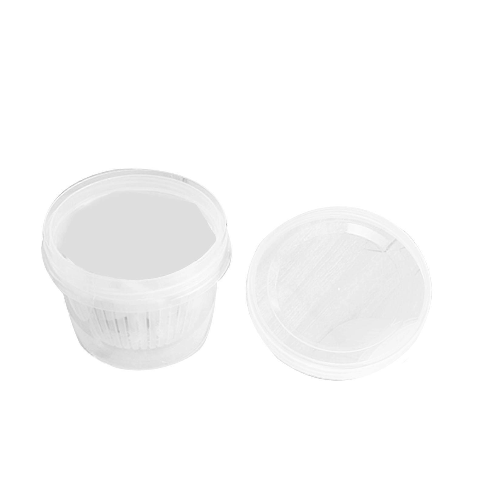 Refrigerator Food Storage Container Stackable Transparent Ginger Garlic Storage Box with Drain for Kitchen