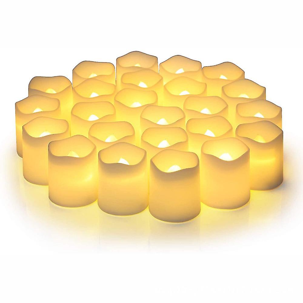 24pcs/set Led Tea Lights Electric Candles Flameless Battery Operated Wedding Xmas Decor Lamp