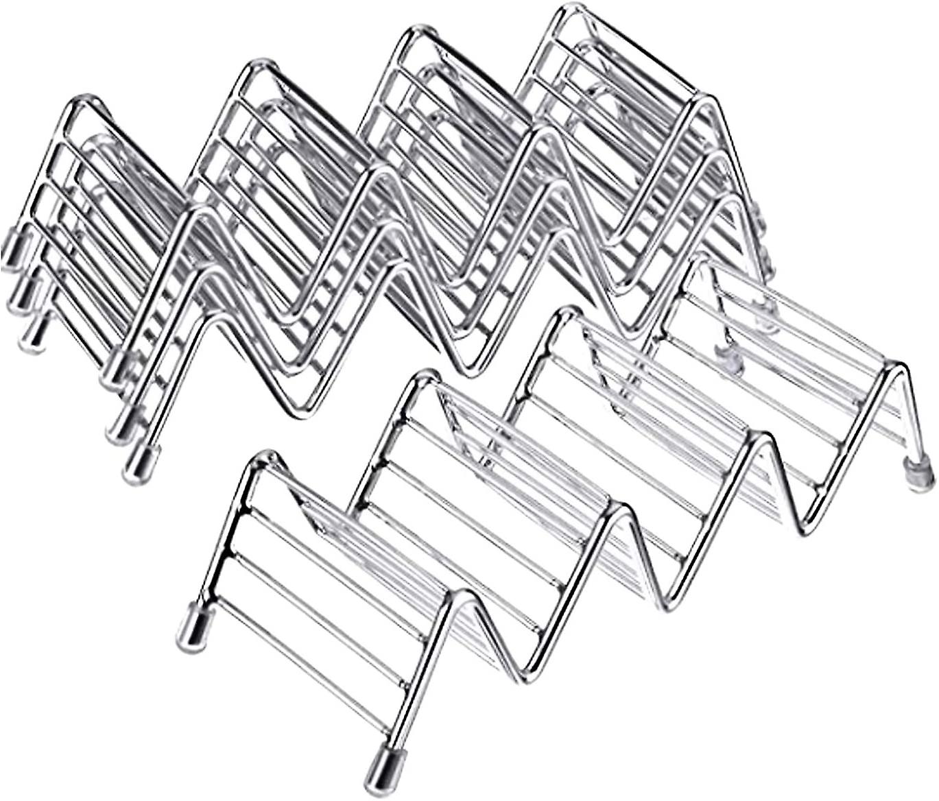 Taco Holder 4 Pack Stainless Steel Taco Stand Taco Rack Space For Up To 12 Hard Or Soft Shell Tacos