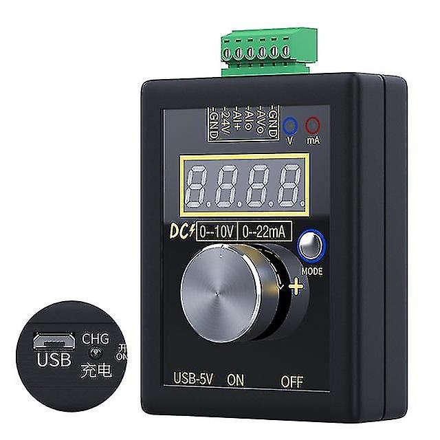 0-5v 0-10v 4-20ma Signal Generator And Rechargeable Battery Pocket Adjustable Voltage Current Simulator Calibrator