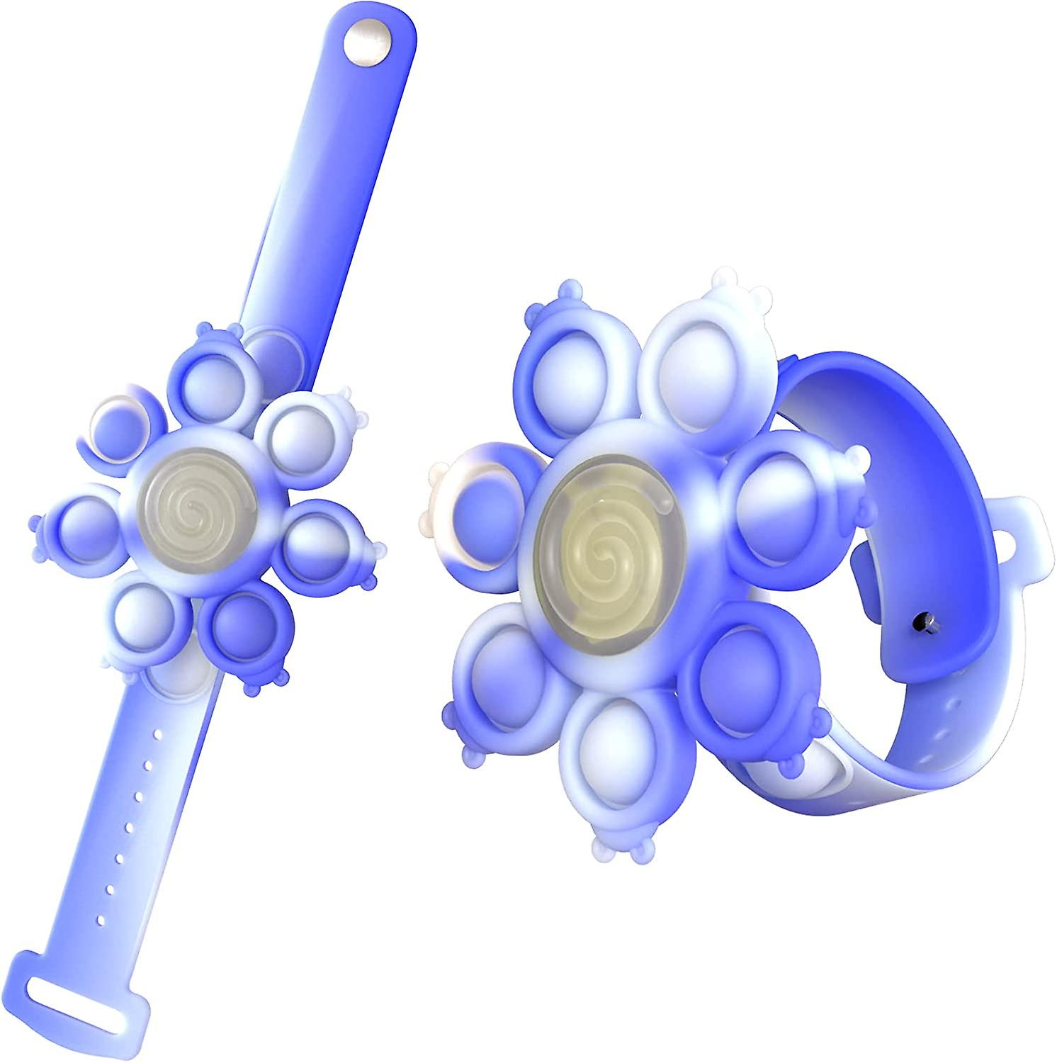 Pop It Watch Spinner Band Light Up Fidget Toy för pojkar och flickor Bubble Popping Autism Sensorisk Stress Relief Leksaker Silikon Justerbar Pop Dess Fidget B