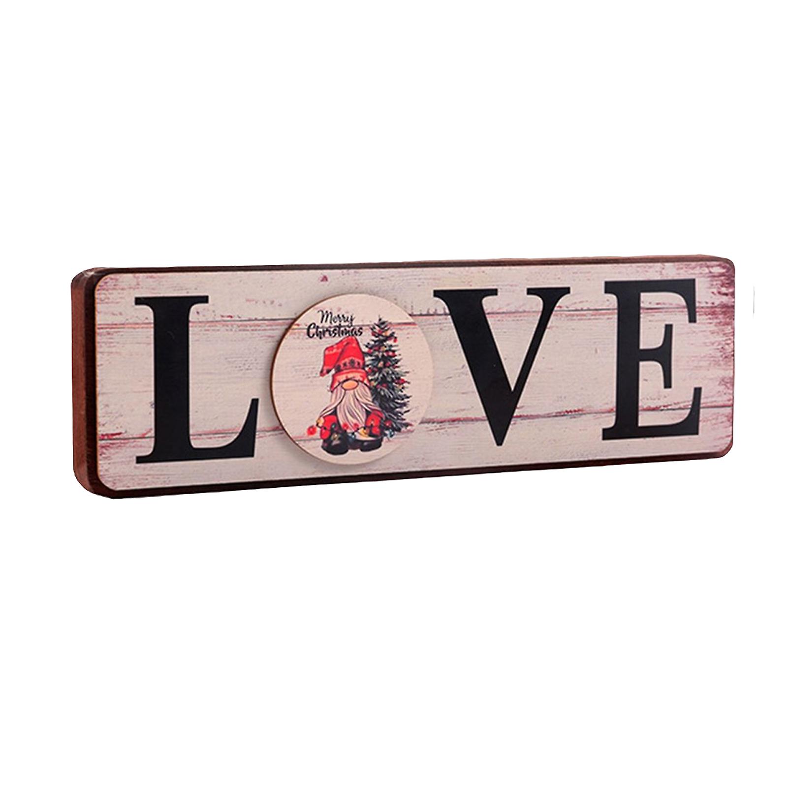 Xmas Wood Sign Christmas Ornament Sturdy Durable Table Decorations Christmas Party Festive Decor