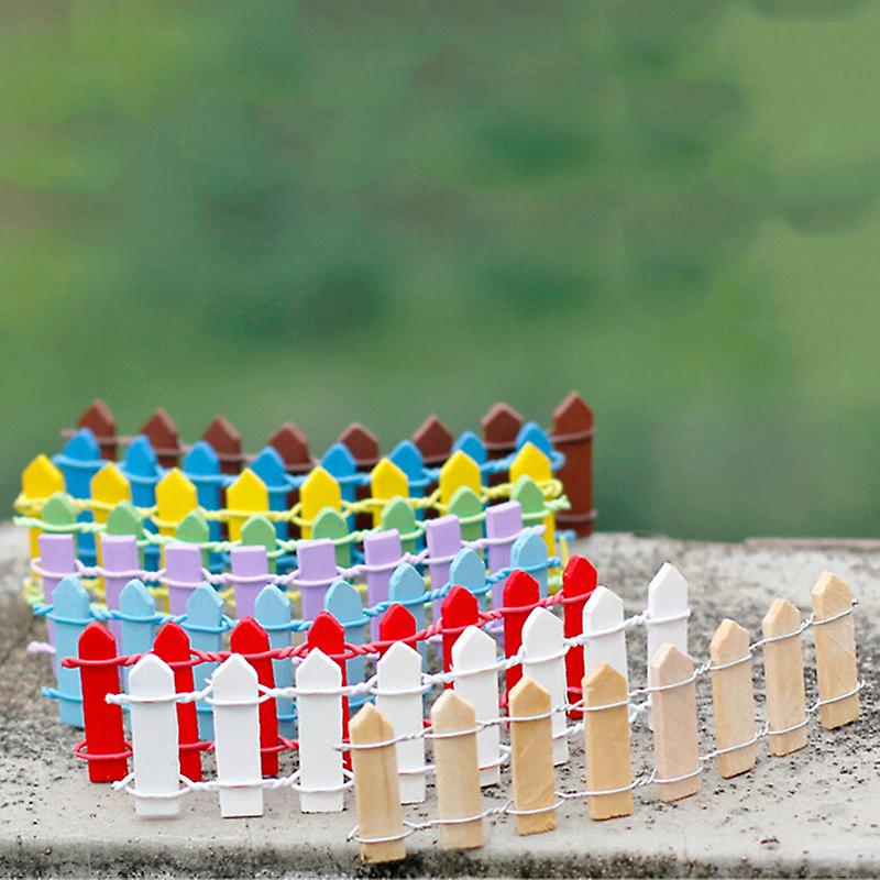 Wood Fence Palisade Miniature Fairy Garden Home Houses Decoration