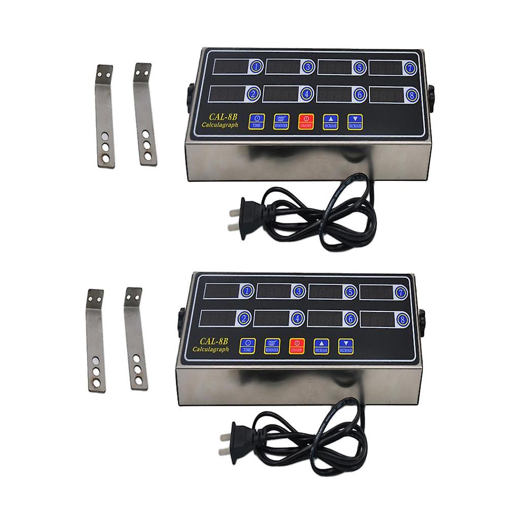 2pcs Portable Calculagraph 8 Channel Digital Timer Kitchen Cooking Timing