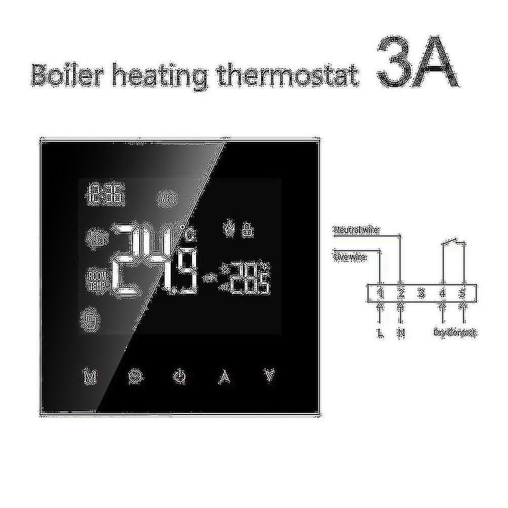 شاشة LCD تعمل باللمس ترموستات تحكم في درجة الحرارة ، 3a بوال غاز الماء مع دعم مستشعر مدمج