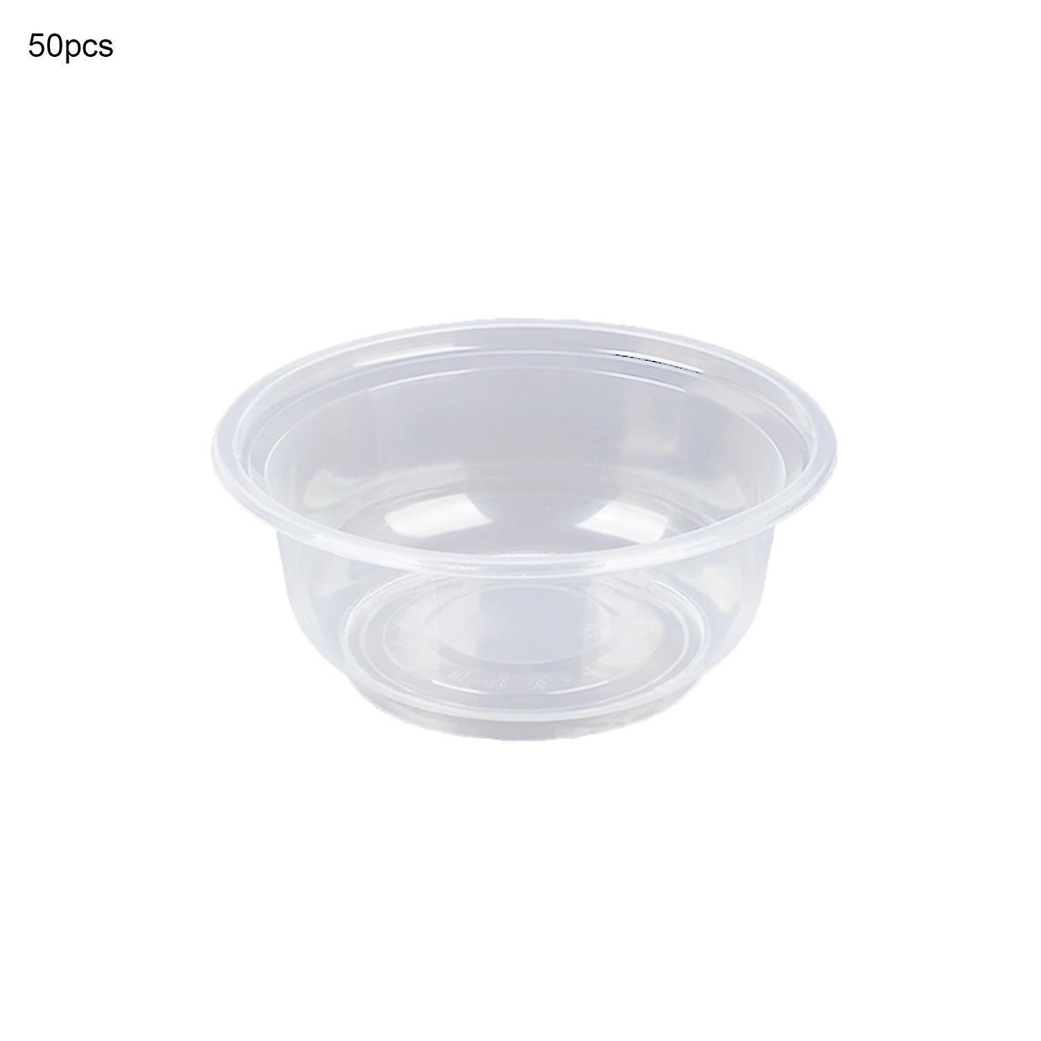 50Pcs/Set 300/380/600/720ml More Thicken Food Bowl Plastic Heat-resistant Round Shape Soup Bowl